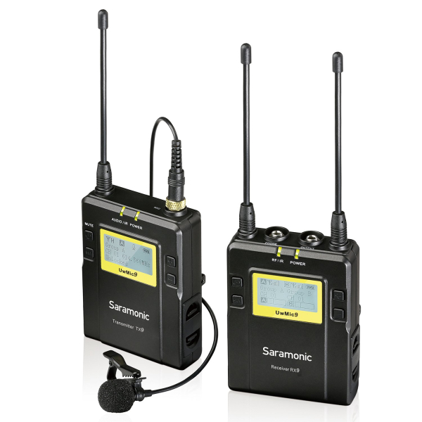 Saramonic UWMIC9-TX9+RX9 Wireless Lapel Microphone System - Black