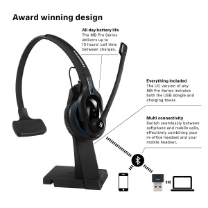 ⁦SENNHEISER MB PRO 1 UC Bluetooth⁩ – תמונה ⁦2⁩