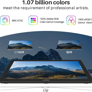 ⁦HUION Kamvas Pro 24 Graphics Drawing Tablet Monitor, 4K⁩ – תמונה ⁦2⁩