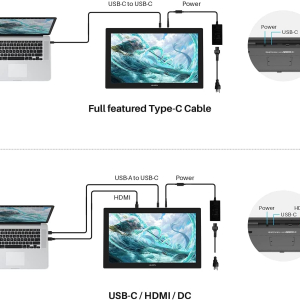 ⁦HUION Kamvas Pro 24 Graphics Drawing Tablet Monitor, 4K⁩ – תמונה ⁦4⁩