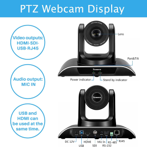 ⁦Tenveo All-in-one Video Conferencing System, 3X Optical Zoom USB PTZ⁩ – תמונה ⁦4⁩