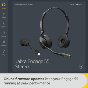 ⁦Jabra Engage 55 Stereo Wireless Headset with Link 400⁩ – תמונה ⁦3⁩