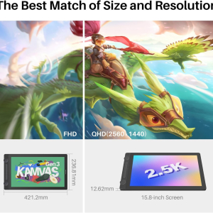 ⁦HUION KAMVAS 16 (Gen 3)⁩ – תמונה ⁦2⁩