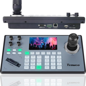 Tenveo PTZ Camera Controller 4D Joystick with 5" LCD Screen Preview PoE IP PTZ Keyboard Controller – תמונה 1