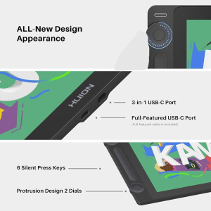 ⁦HUION KAMVAS 16 (Gen 3)⁩ – תמונה ⁦5⁩