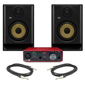 Focusrite Scarlett Solo (3rd Gen) and KRK ROKIT RP5 G5 Studio Monitor Bundle