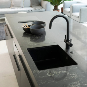 InSinkErator 3-in-1 Black Velvet Instant Hot Water Tap with NeoTank - J-Shape