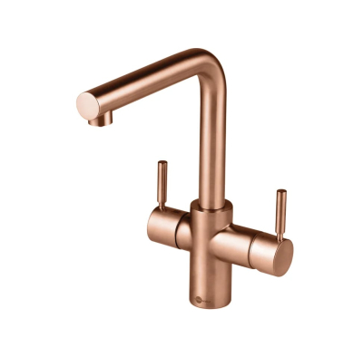 InSinkErator 3-in-1 Brushed Copper Instant Hot Water Tap with NeoTank - L-Shape