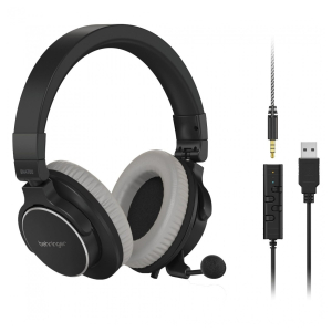 M-AUDIO M-GAME SOLO and Behringer BH470U Streaming/Gaming Headset Bundle