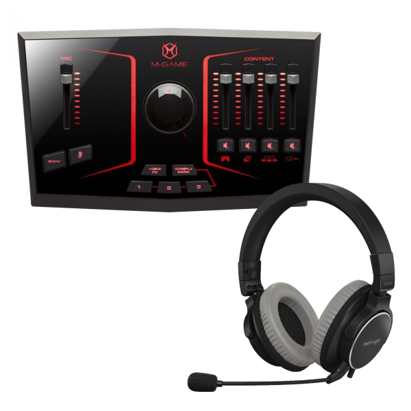 M-AUDIO M-GAME SOLO and Behringer BH470U Streaming/Gaming Headset Bundle