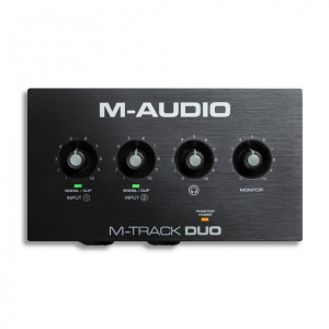 M-Audio M-Track Duo USB Interface with M-Audio BX4 Studio Monitors