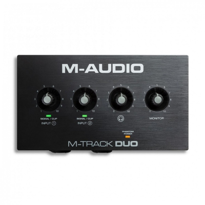 M-Audio M-Track Duo USB Interface with M-Audio BX4 Studio Monitors