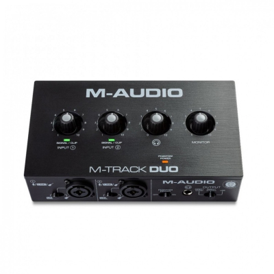M-Audio M-Track Duo USB Interface with M-Audio BX4 Studio Monitors