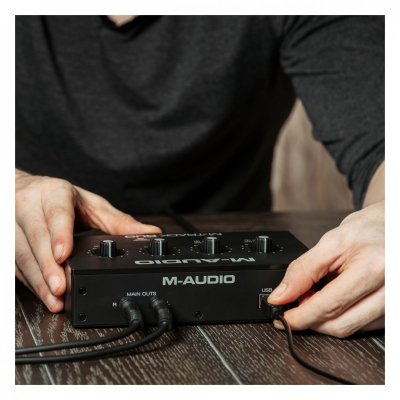M-Audio M-Track Duo USB Interface with M-Audio BX4 Studio Monitors