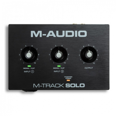 M-Audio M-Track Solo USB Interface with M-Audio BX3 Studio Monitors