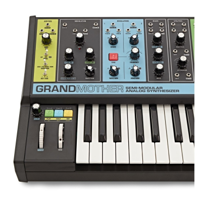 Moog Grandmother Semi-Modular Analog Synthesizer with Decksaver Cover