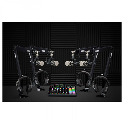 Rode RodeCaster Pro II Four-Person Podcasting Bundle