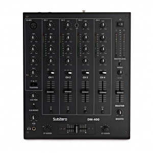 SubZero DM-400 4 Channel DJ Mixer with USB