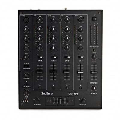 SubZero DM-400 4 Channel DJ Mixer with USB