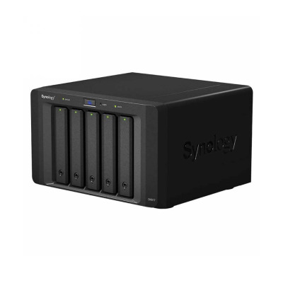 Synology DX517 5 Bay Desktop Network Attached Storage Expansion Enclosure, Black