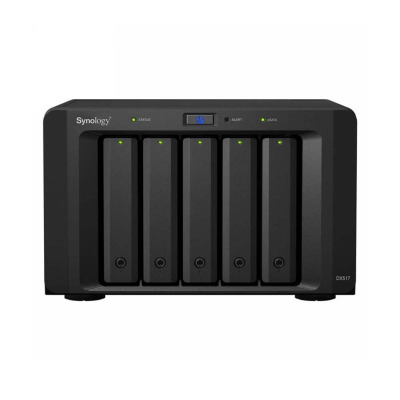 Synology DX517 5 Bay Desktop Network Attached Storage Expansion Enclosure, Black