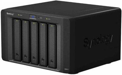 Synology DX517 5 Bay Desktop Network Attached Storage Expansion Enclosure, Black