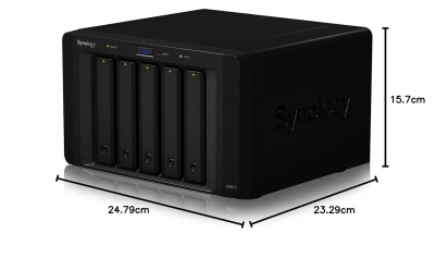 Synology DX517 5 Bay Desktop Network Attached Storage Expansion Enclosure, Black