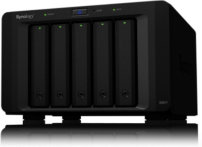 Synology DX517 5 Bay Desktop Network Attached Storage Expansion Enclosure, Black