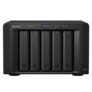 Synology DX517 5 Bay Desktop Network Attached Storage Expansion Enclosure, Black