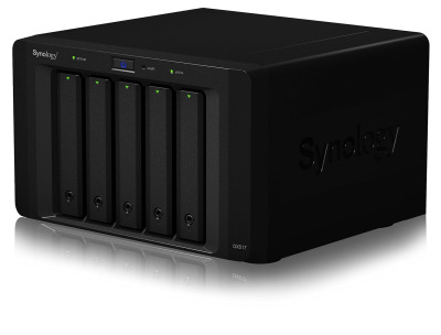 Synology DX517 5 Bay Desktop Network Attached Storage Expansion Enclosure, Black