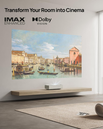 XGIMI Aura 2 UHD 4K Ultra Short Throw Projector for Home Theater, Dolby Vision & IMAX Enhanced, 2300 ISO Lumens, 1,000,000:1 Dynamic Contrast Ratio, 60W Harman Kardon Speaker