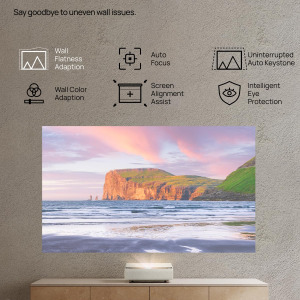 XGIMI Aura 2 UHD 4K Ultra Short Throw Projector for Home Theater, Dolby Vision & IMAX Enhanced, 2300 ISO Lumens, 1,000,000:1 Dynamic Contrast Ratio, 60W Harman Kardon Speaker