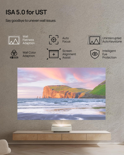 XGIMI Aura 2 UHD 4K Ultra Short Throw Projector for Home Theater, Dolby Vision & IMAX Enhanced, 2300 ISO Lumens, 1,000,000:1 Dynamic Contrast Ratio, 60W Harman Kardon Speaker