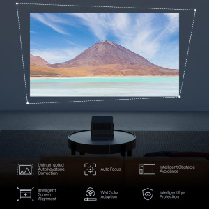 XGIMI HORIZON S Pro 4K Projector, Dolby Vision, 1800 ISO Lumens, 110% BT.2020, Built-in Flexible Stand, Intelligent Screen Adaption, 2 x 12W Harman Kardon