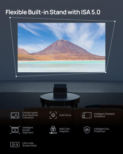 XGIMI HORIZON S Pro 4K Projector, Dolby Vision, 1800 ISO Lumens, 110% BT.2020, Built-in Flexible Stand, Intelligent Screen Adaption, 2 x 12W Harman Kardon