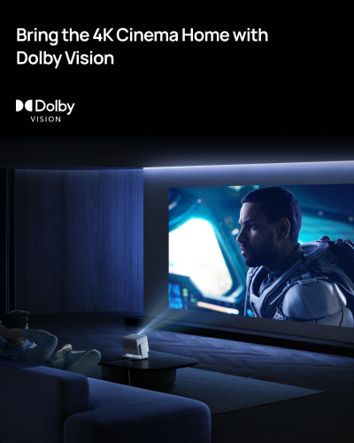 XGIMI HORIZON S Pro 4K Projector, Dolby Vision, 1800 ISO Lumens, 110% BT.2020, Built-in Flexible Stand, Intelligent Screen Adaption, 2 x 12W Harman Kardon