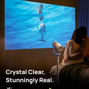 XGIMI MoGo 4 2025 NEW Portable Projector, GTV with Licensed Netflix, 360° Adjustable Stand, 2.5 Hours of Playtime, 12W Harman Kardon, Outdoor Projector, Bluetooth, Include...