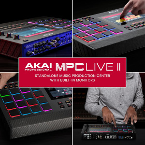 Akai Professional MPC Live II – Battery Powered Drum Machine, Sampler and Beat Maker With Speakers, Drum Pads, Synth Engines, Touch Display, and Native Instruments Integration