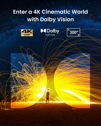Anker NEBULA Cosmos 4K SE Laser+LED Dolby Vision Projector, 4K projector with 1800 ANSI Lumens High Brightness, 200" Huge Screen, Enhanced Image Quality, Google TV, Portable...