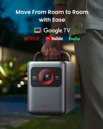 Anker NEBULA Cosmos 4K SE Laser+LED Dolby Vision Projector, 4K projector with 1800 ANSI Lumens High Brightness, 200" Huge Screen, Enhanced Image Quality, Google TV, Portable...