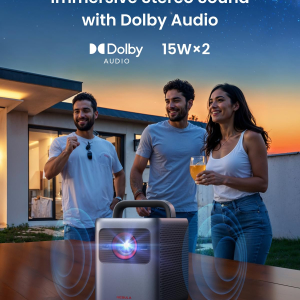 Anker NEBULA Cosmos 4K SE Laser+LED Dolby Vision Projector, 4K projector with 1800 ANSI Lumens High Brightness, 200" Huge Screen, Enhanced Image Quality, Google TV, Portable...