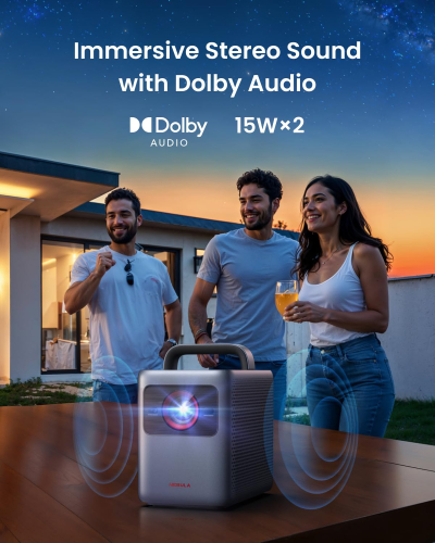 Anker NEBULA Cosmos 4K SE Laser+LED Dolby Vision Projector, 4K projector with 1800 ANSI Lumens High Brightness, 200" Huge Screen, Enhanced Image Quality, Google TV, Portable...