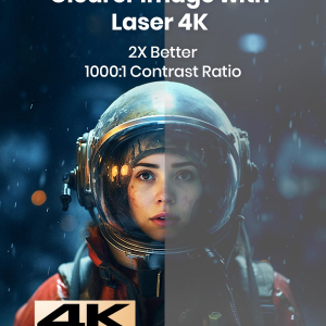 Anker NEBULA Cosmos Laser 4K Projector, Portable Projector with 2200 ANSI Lumens, Android TV 10.0, Autofocus, Auto Keystone Correction, Screen Fit, Home Theater with Wi-Fi &...