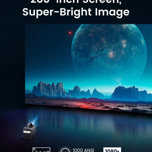 Anker NEBULA Mars 3 Outdoor Portable Projector, 1000 ANSI Lumens, AI-Powered Image, Built-In Battery with 5 Hour Playtime, Android TV, 200 Inch Home Theater, Camping, Road Trip,...