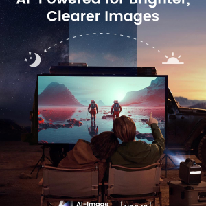 Anker NEBULA Mars 3 Outdoor Portable Projector, 1000 ANSI Lumens, AI-Powered Image, Built-In Battery with 5 Hour Playtime, Android TV, 200 Inch Home Theater, Camping, Road Trip,...