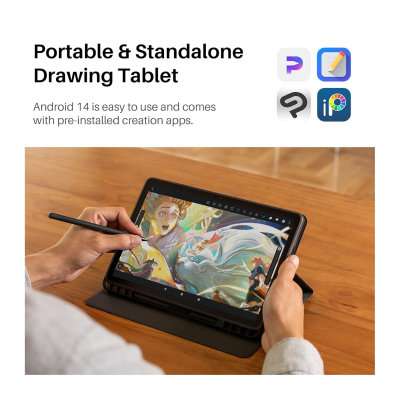 HUION Kamvas Slate 11 Drawing Pad 11" Standalone Drawing Tablet with Full-Laminated Screen, 90Hz High Refresh Rate Digital Art Tablet, with 4096 Levels Hyper Pencil, Android 14,...