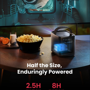 NEBULA Anker Mars 3 Air 1080p Mini Projector, Smart 400 ANSI-Lumen Portable Projector with Google TV, Wi-Fi, Dolby Digital, 2×8W, 150-Inch Picture, Built-In Battery with...
