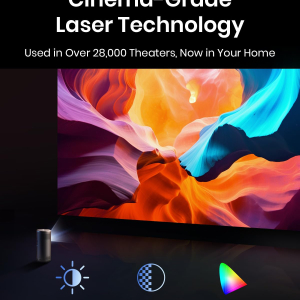 NEBULA Capsule 3 Laser Projector, Upgraded with Google TV and Official Netflix, Mini Smart TV Projector with Wi-Fi, Outdoor Portable Projectors, Dolby Digital, 120-Inch Screen,...