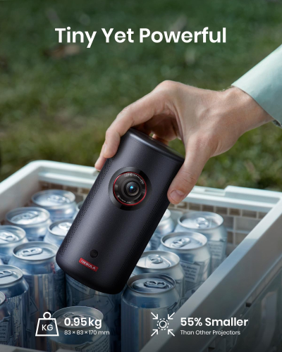 NEBULA Capsule 3 Laser Projector, Upgraded with Google TV and Official Netflix, Mini Smart TV Projector with Wi-Fi, Outdoor Portable Projectors, Dolby Digital, 120-Inch Screen,...