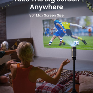 NEBULA Capsule Air Ultra Portable Projector, Google TV with Licensed Netflix, Smart Mini Projector with 2 Hours of Playtime, Dolby Digital, Real-Time Keystone Correction, Auto...